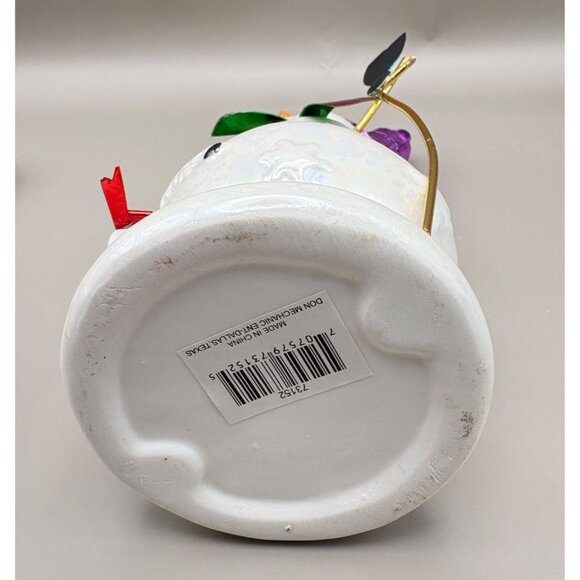 Vibrant Snowman Christmas Figurine with Metallic Glossy Accents Don Mechanic - Picture 6 of 8